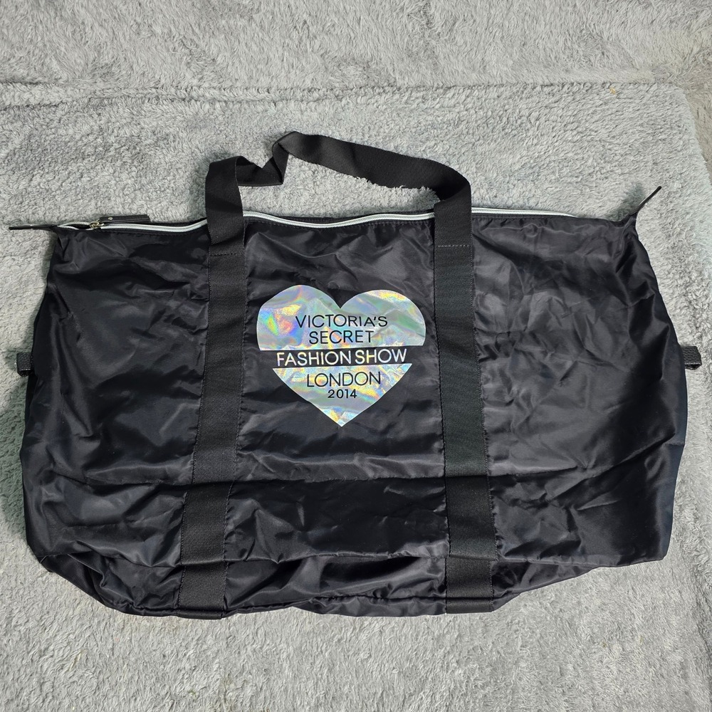 Victoria's Secret Duffle Bag Black 2014 London Fashion Show Women OS‎ Excellent